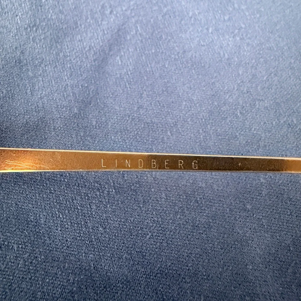 Lindberg Eyeglasses Women Spirit Titanium Bronze Gold Rimless Cat Eye Frames